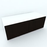 Armonia Comoda alba cu 2 usi cu sistem "PUSH TO OPEN" fronturi MDF Wenge